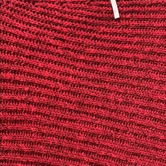 Free People Red Off Shoulder Sweater - Picture 5 of 5